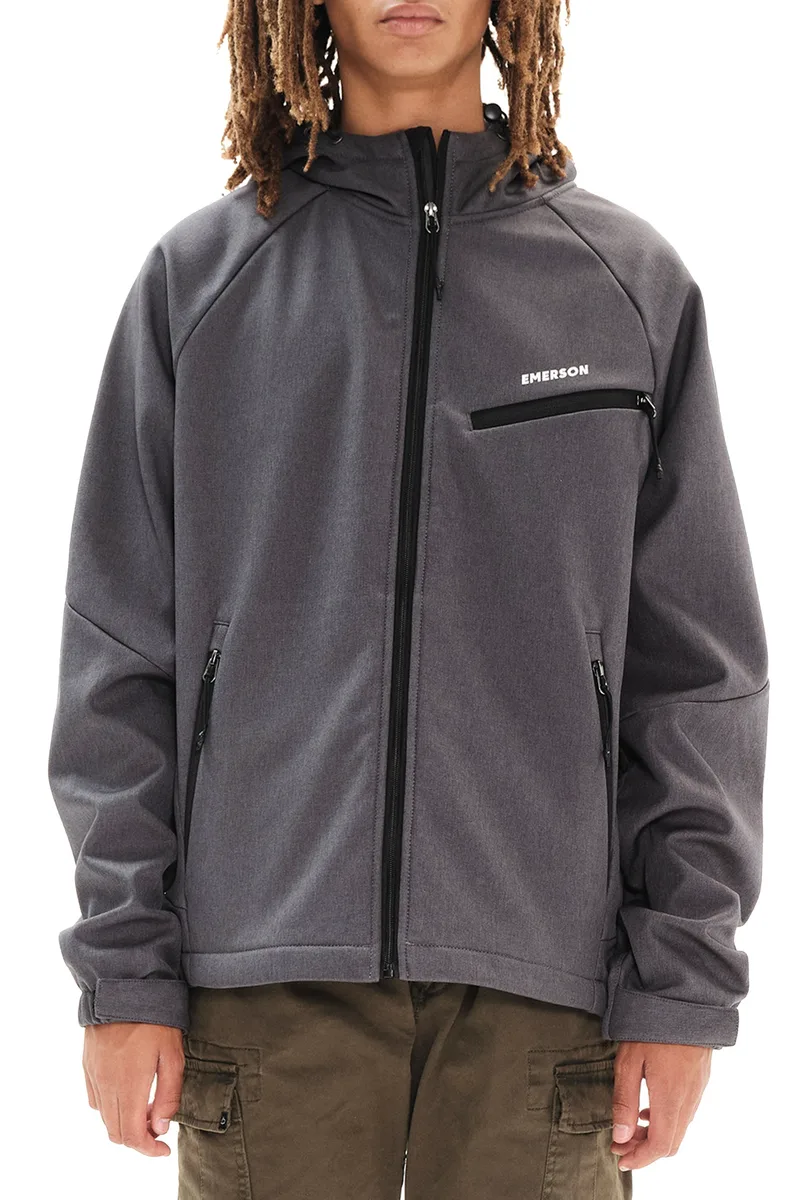 Μπουφάν Emerson Soft Shell with Hood 222.EM11.02-GMD Ανδρικό