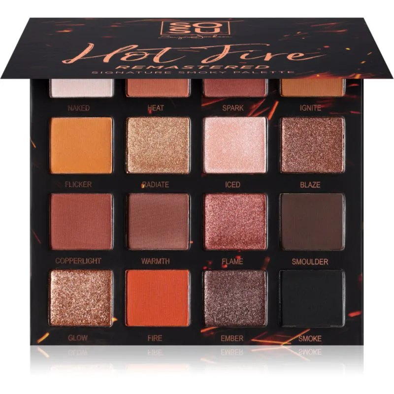 SOSU Cosmetics Hot Fire Eyeshadow Palette Παλέτα σκιών για τα μάτια απόχρωση Hot Fire 32 γρ