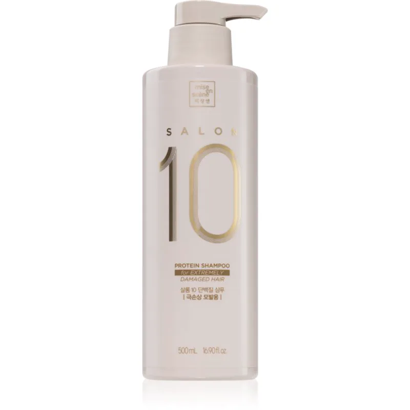 mise en scene Salon 10 Protein Shampoo For Extremely Damaged Hair πρωτεϊνικό σαμπουάν για πολύ ταλαιπωρημένα μαλλιά 500 ml