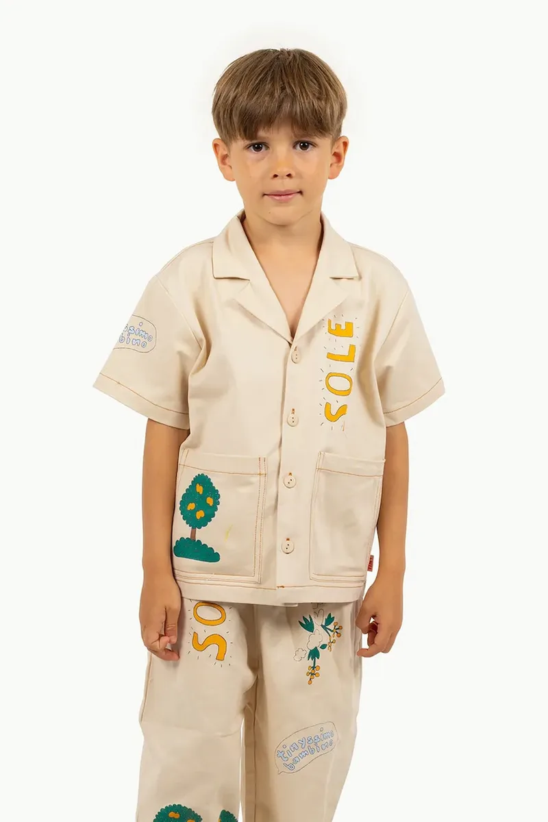 Παιδικό βαμβακερό πουκάμισο Tinycottons ARTSY TREE SHIRT