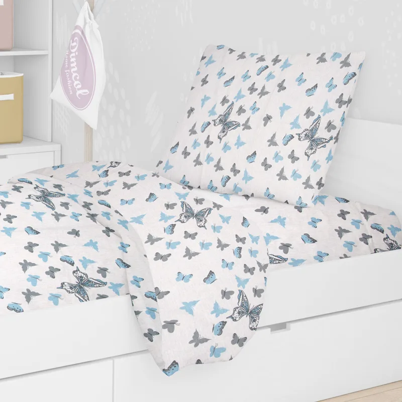 Σεντόνι Μονό Σετ Dimcol Butterfly 56 Blue 160x240