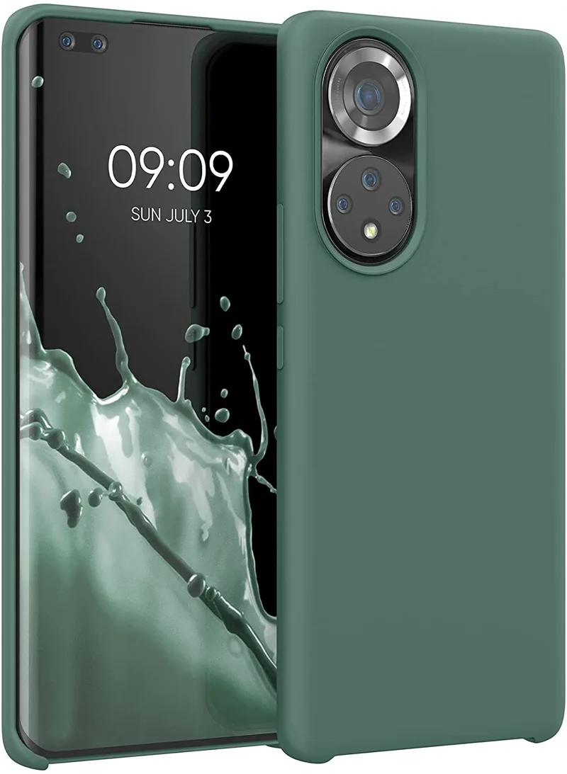 KWmobile Θήκη Σιλικόνης Honor 50 Pro - Soft Flexible Rubber Cover - Forest Green (55482.166)