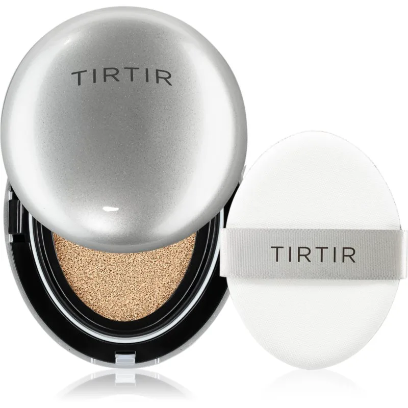TIRTIR Mask Fit Aura Cushion ενυδατικό make-up σε σφουγγαράκι για λαμπρή επιδερμίδα απόχρωση 24W Soft Μπεζ 18 γρ