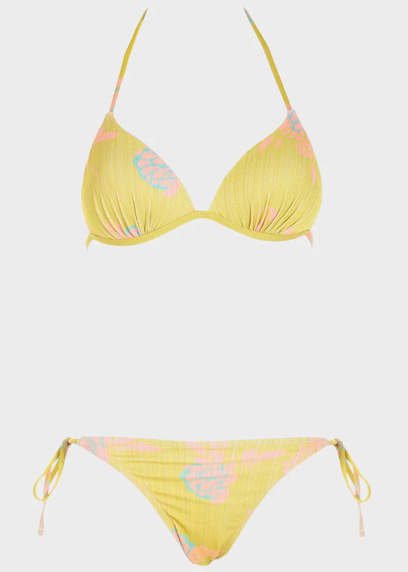 Set bikini push up all print. Καλύπτει B-C Cup ΠΡΑΣΙΝΟ