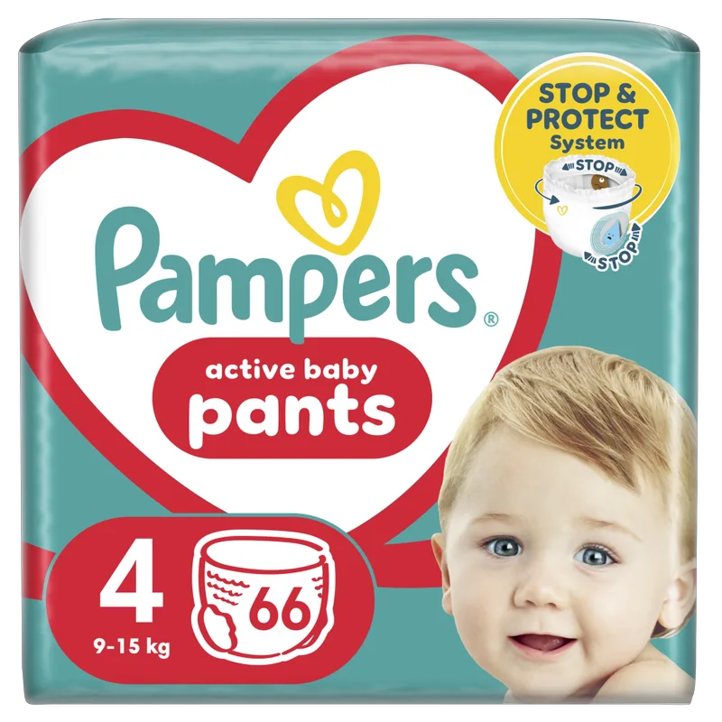 Πάνες Pampers Active Baby Pants Giant Pack No4 (9-15kg) 66τμχ