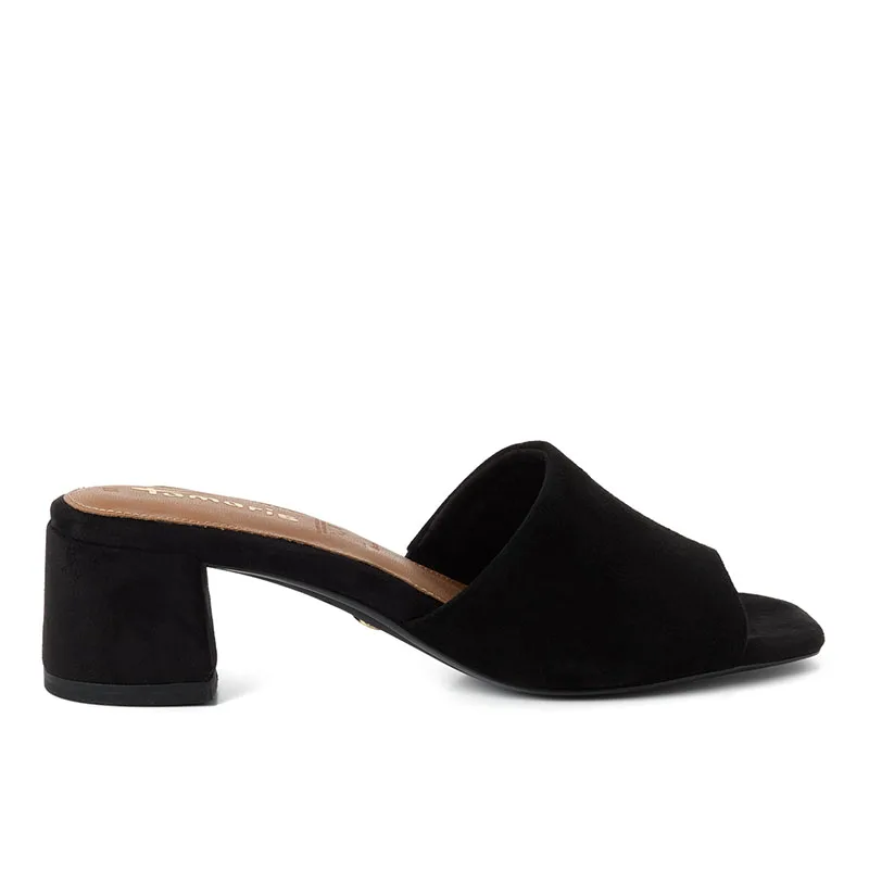Tamaris ESSENTIALS ΓΥΝΑΙΚΕΙΟ MULE 1-27204-42 004 BLACK SUEDE