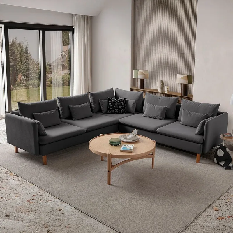 Γωνιακός Καναπές Flexy L - Anthracite 752Est1328 (285x285x75x100)