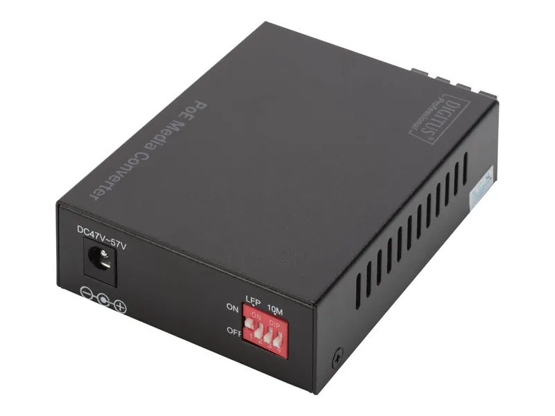 DIGITUS Konverter Gigabit PoE Singlem.Media RJ45/SC SM PSE