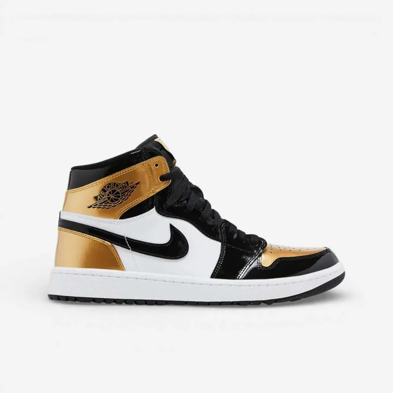 Ψηλά Sneakers Nike Jordan 1 Retro High Golf Patent Χρυσό Toe