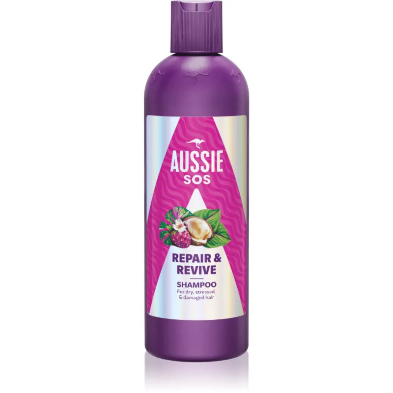 Aussie SOS Repair & Revive θρεπτικό σαμπουάν για ταλαιπωρημένα μαλλιά και το δέρμα του κεφαλιού 500 ml
