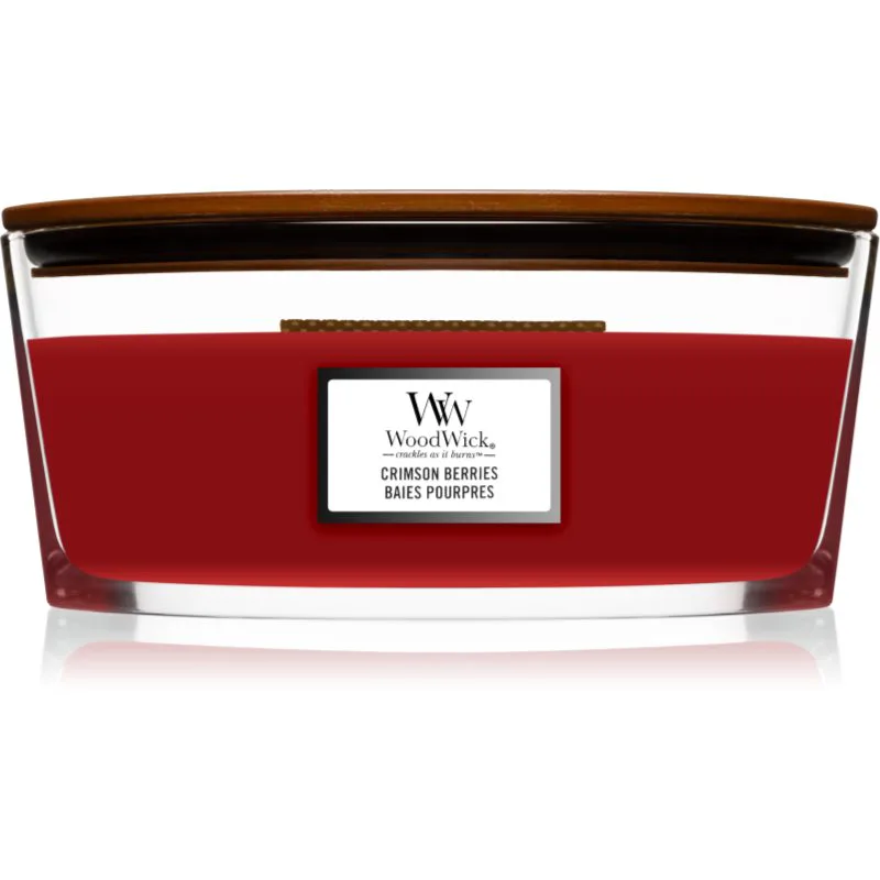 Woodwick Crimson Berries αρωματικό κερί με ξύλινο φιτίλι (hearthwick) 453,6 γρ