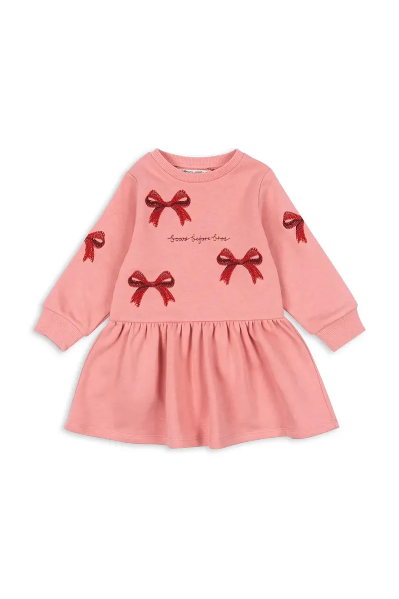 Παιδικό φόρεμα Konges Sløjd LOU BOW SWEAT DRESS OCS