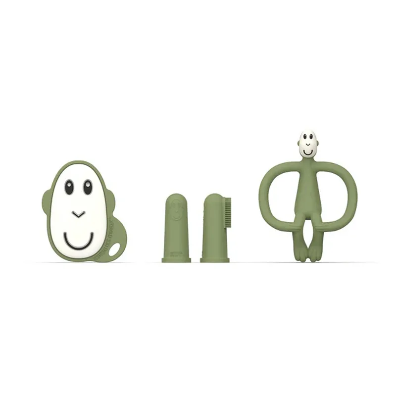 Σετ Περιποίησης Δοντιών Matchstick Monkey Teething Starter Set Olive