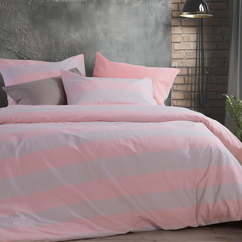 Σεντόνια Υπέρδιπλα (Σετ) 160X200+35 Nef Nef Casual Stripe Peach Με Λάστιχο (160x200+35)
