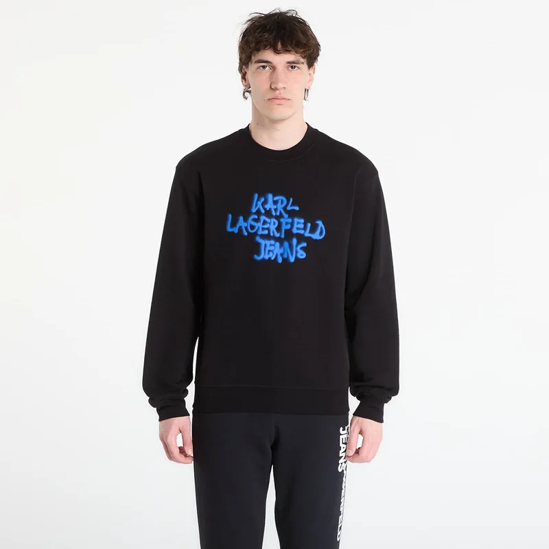 Φούτερ Karl Lagerfeld Jeans Reg Graffiti Sweat Black L