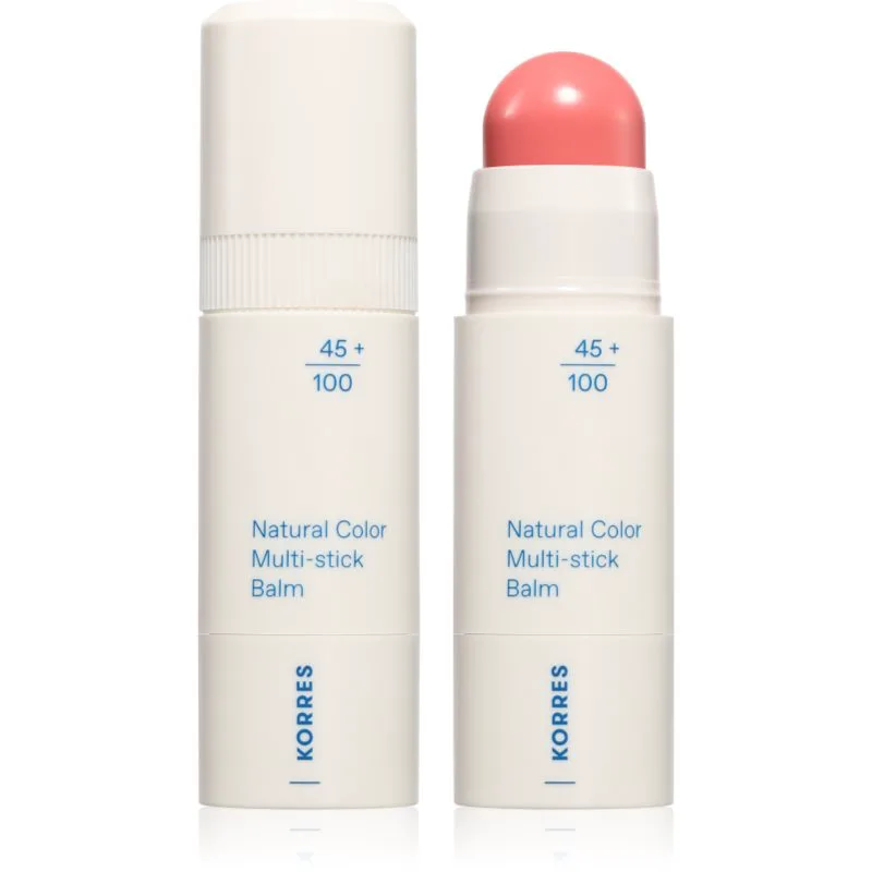 Korres Natural Color Multi-Stick Balm πολυλειτουργικά καλλυντικά για χείλη και μάγουλα απόχρωση Petal Ροζ 4.5 γρ