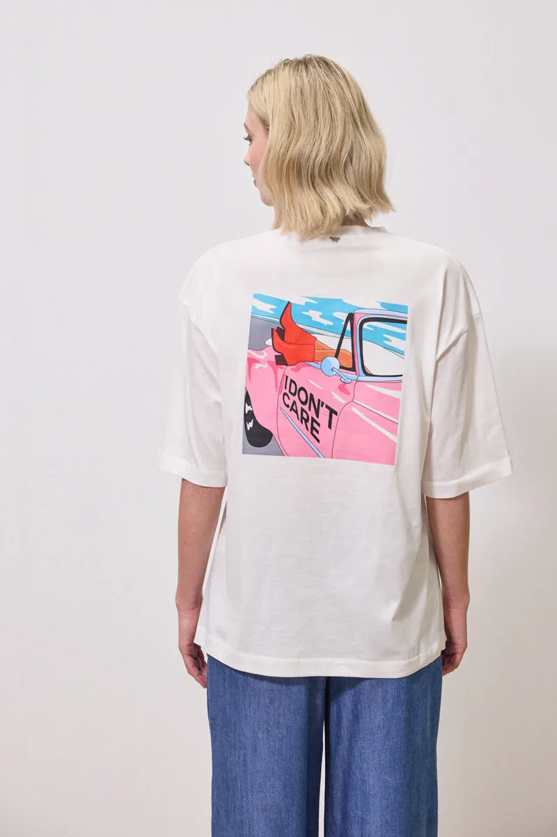 Enzzo T-shirt Careless - Λευκό