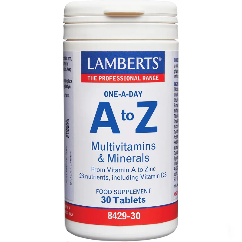 Lamberts A to Z Multivitamin & Minerals Συμπλήρωμα Διατροφής Φόρμουλας Πολυβιταμινών & Μετάλλων για Τόνωση & Ενέργεια Κάθε Μέρα 30tabs
