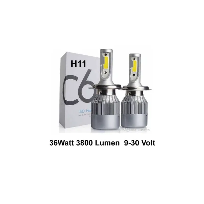 Φώτα Αυτοκινήτου Cob Led H11 6000Κ 36w 3800L 9v-30v C6