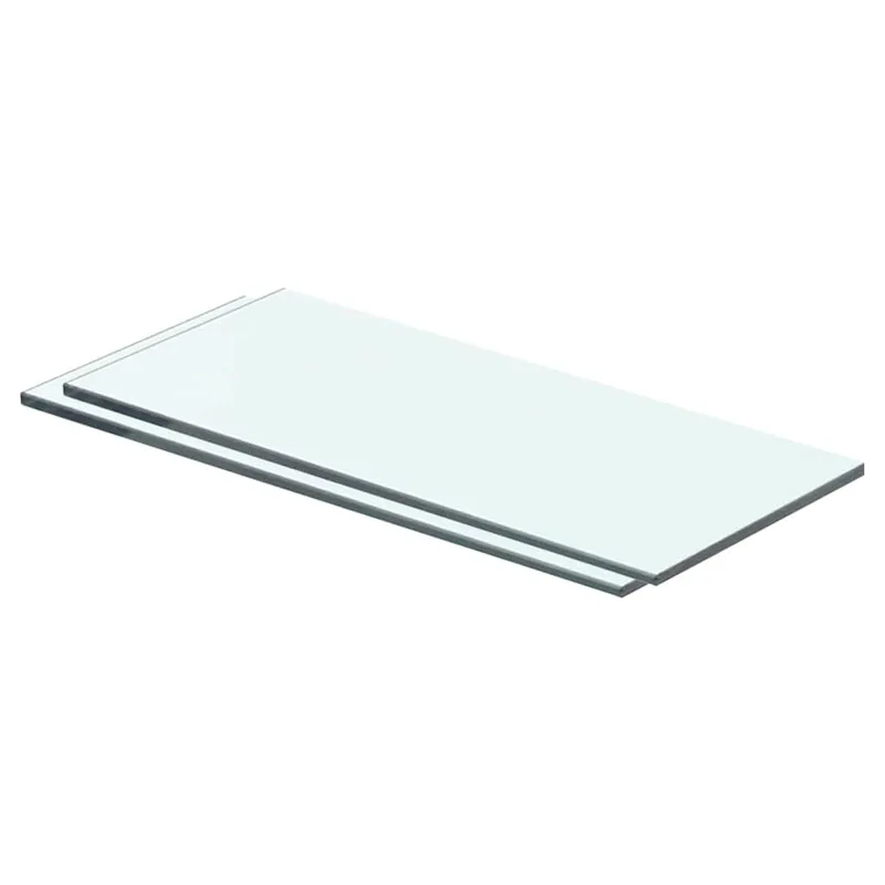 vidaXL Ράφια Πάνελ 2 τεμ. Διάφανα 40 x 12 εκ. Γυάλινα