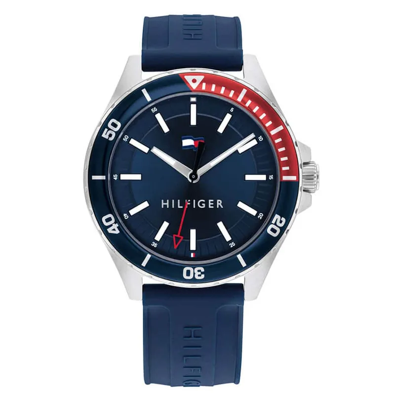 TOMMY HILFIGER Logan Blue Rubber Strap 1792009