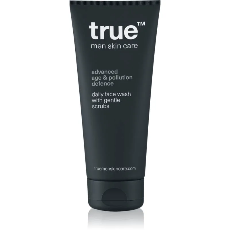 true men skin care Daily face wash with gentle scrubs απολεπιστικό καθαριστικό τζελ για άντρες 200 ml