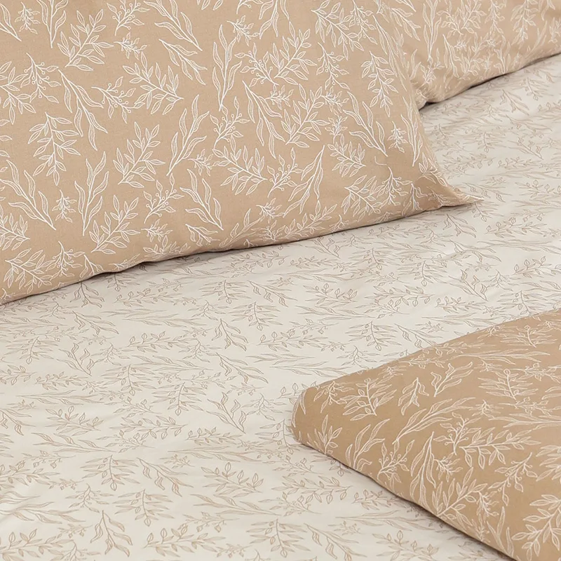 Σεντόνια Μονά (Σετ) 105X205+30 Sunshine Cotton Feelings 2052 Μπεζ Με Λάστιχο (105x205+30)