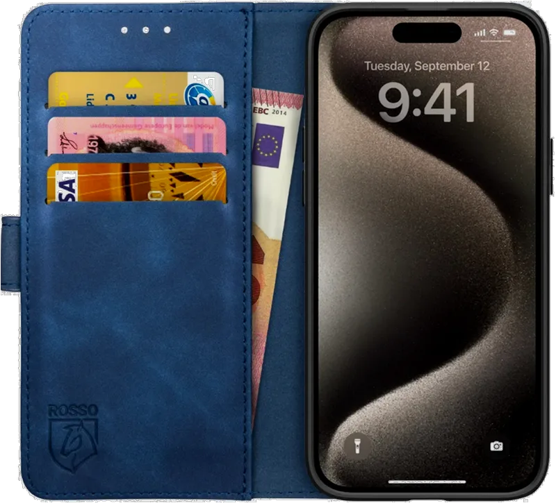 Κόκκινο Element PU Θήκη Πορτοφόλι Apple iPhone 15 Pro - Blue (8719246401336)
