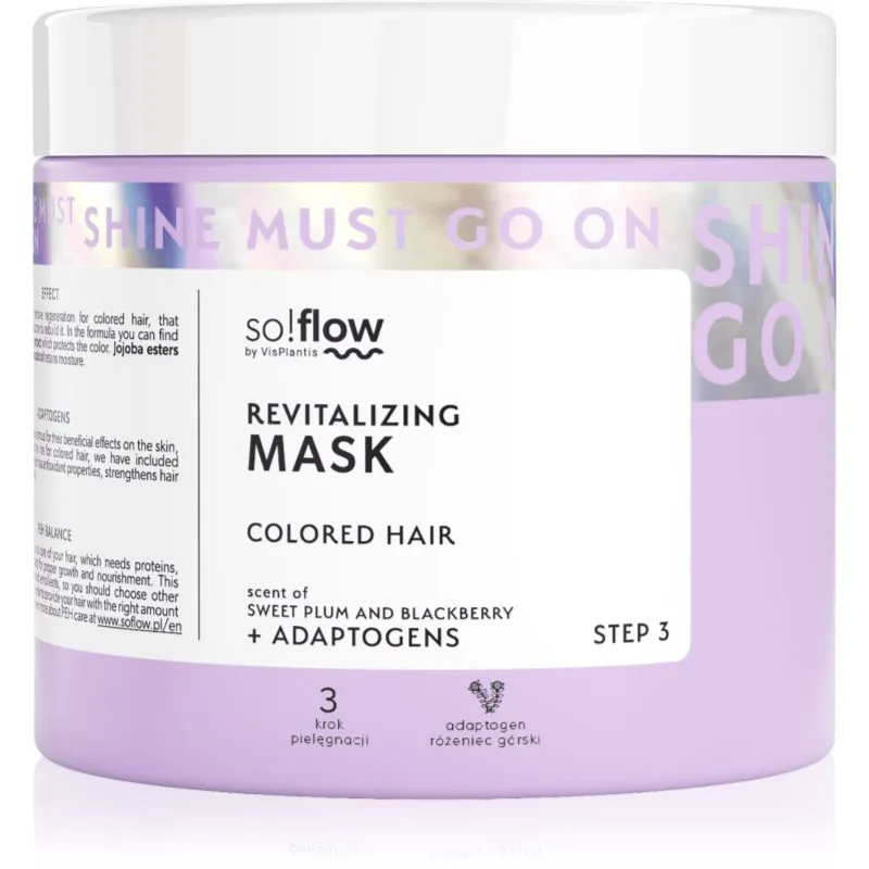 so!flow Coloured Hair Revitalizing Mask εντατικά αναζωογονοτική μάσκα για βαμμένα μαλλιά 400 ml