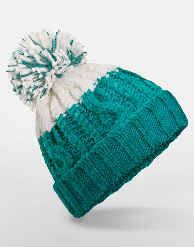Σκούφος Beanie B437 Beechfield Emerald/Soft White