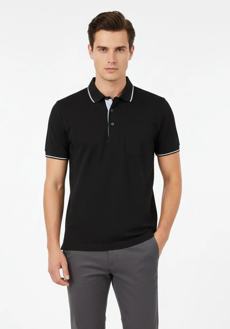 Nino Marini Polo Tshirt της σειράς Basic - 41433 00035 Black