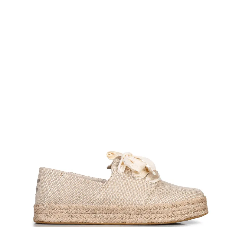 Εσπαντρίγιες γυναικείες Toms Μπεζ 10023062 Carolina Lace Up 262