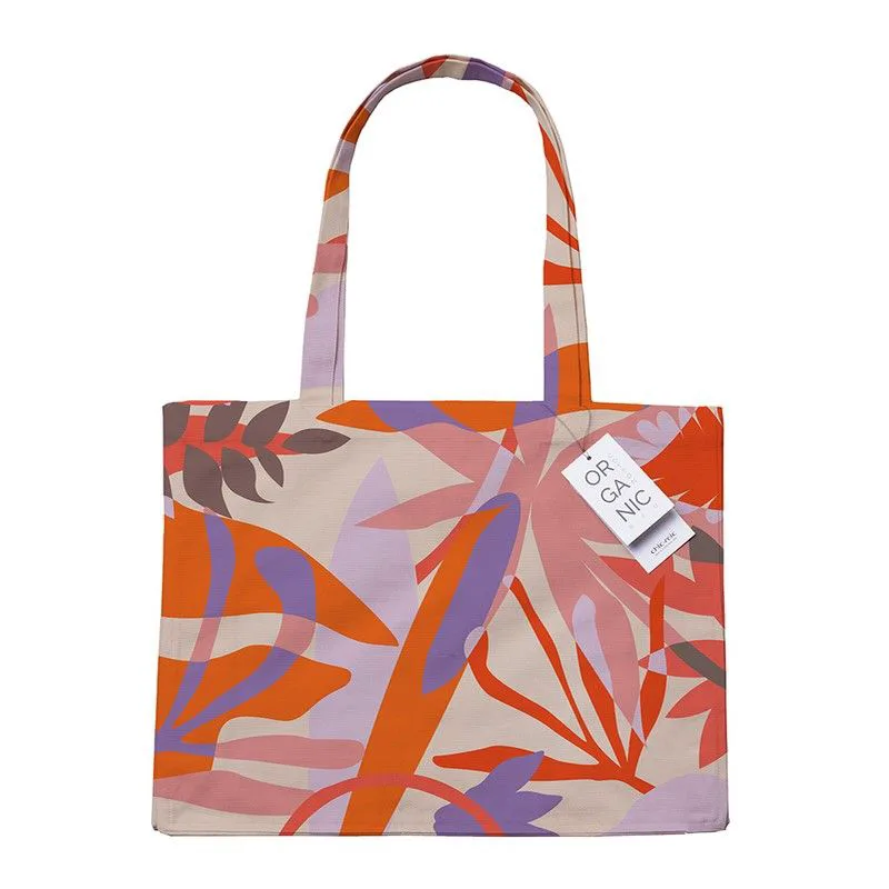 Τσάντα βαμβακερή ώμου Chic Mic - Organic Cotton Bag (Exotic Fowers)