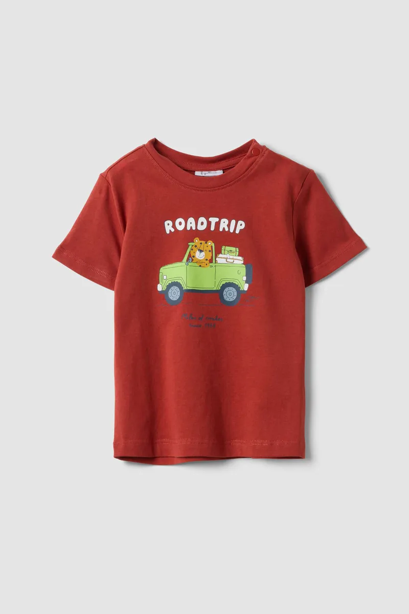 OVS βρεφικό T-shirt με print Regular Fit - 002656480 Κόκκινο