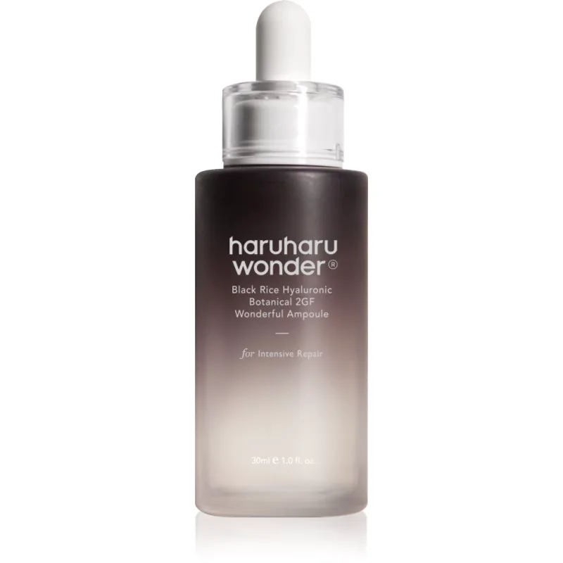 Haruharu Wonder Black Rice Hyaluronic Botanical 2GF Wonderful Ampoule αντιρυτιδικός και ενυδατικός ορός με καταπραϋντική δράση 30 ml