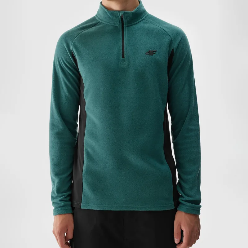4F MEN'S THERMA FLEECE HALF-ZIP TOP ΠΡΑΣΙΝΟ