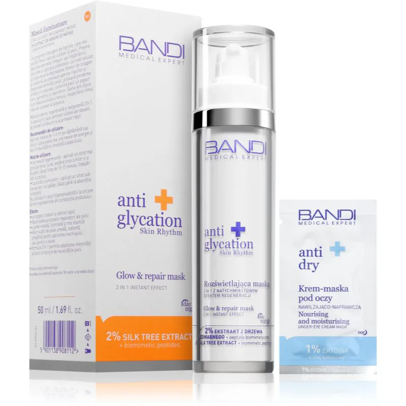 BANDI Cosmetics Anti Glycation αναγεννητική μάσκα 2 σε 1 50 ml