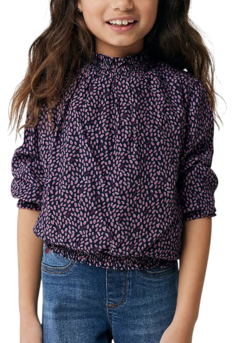 Μπλούζα Μακρυμάνικη Mexx Printed Blouse TU0404036G-NAVY Κορίτσι