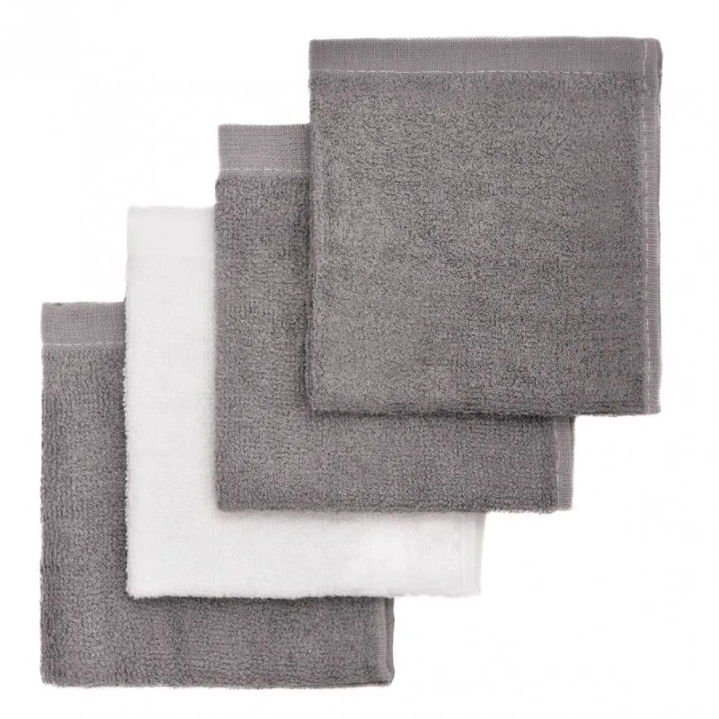 T-TOMI BIO Bamboo Baby Washcloths πανί προσώπου πλυσίματος Grey 25 x 25 cm 4 τμχ