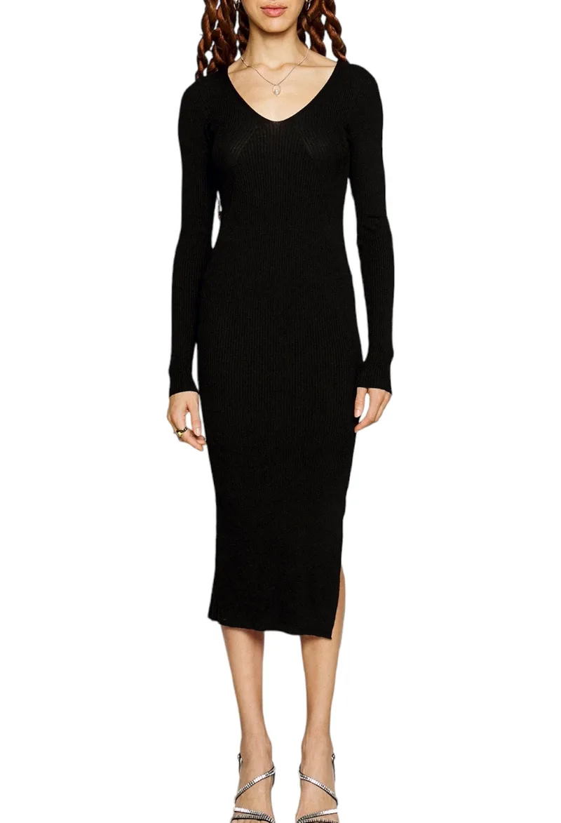 Φόρεμα Only Onljulie Life V-Neck Maxi 15302348-Black Γυναικείο