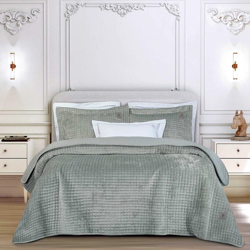 Κουβερλί Microfiber King 240x250εκ. Classic 4430 Sage Green Greenwich Polo Club (Ύφασμα: Microfiber, Χρώμα: Πράσινο , Μέγεθος: King Size) - Greenwich Polo Club - 202000204430