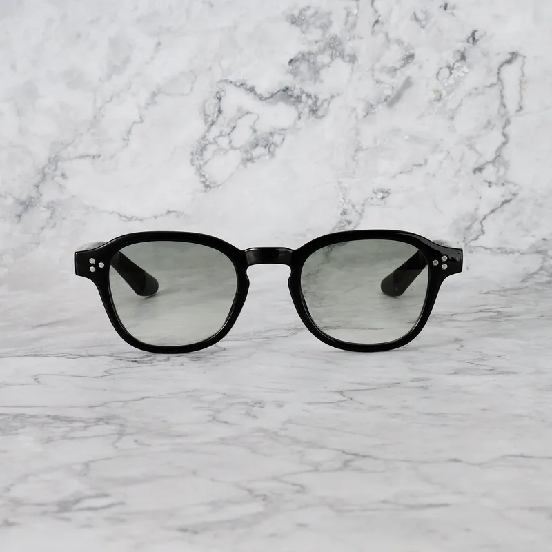 MARK Gradient Sunglasses | Black | Gradient Green Shades | Explicit Poets Sunglasses