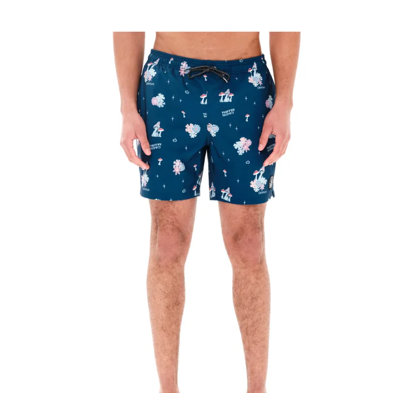 Emerson M Printed Volley Shorts (241.EM504.45-PR423 Navy Blue)