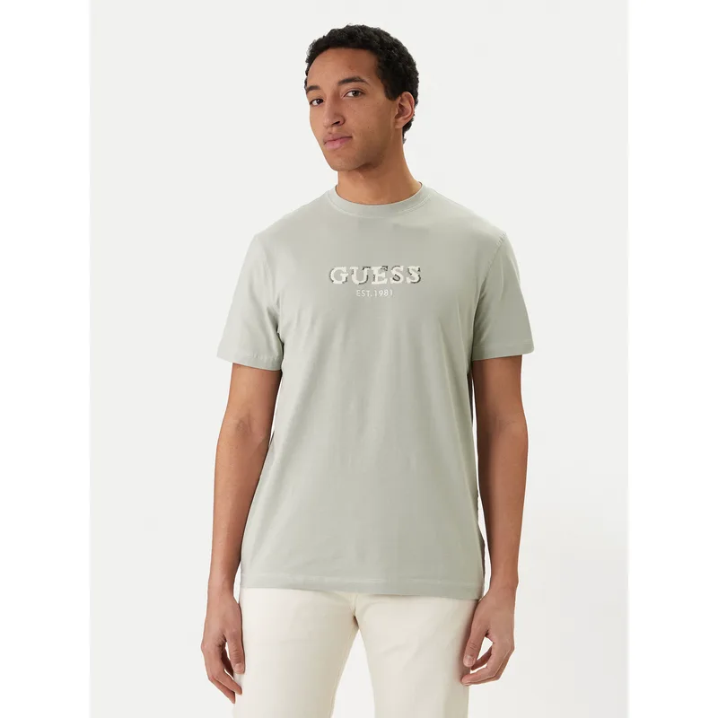Guess T-Shirt M6GI16 K3032 Ανοιχτό πράσινο Regular Fit