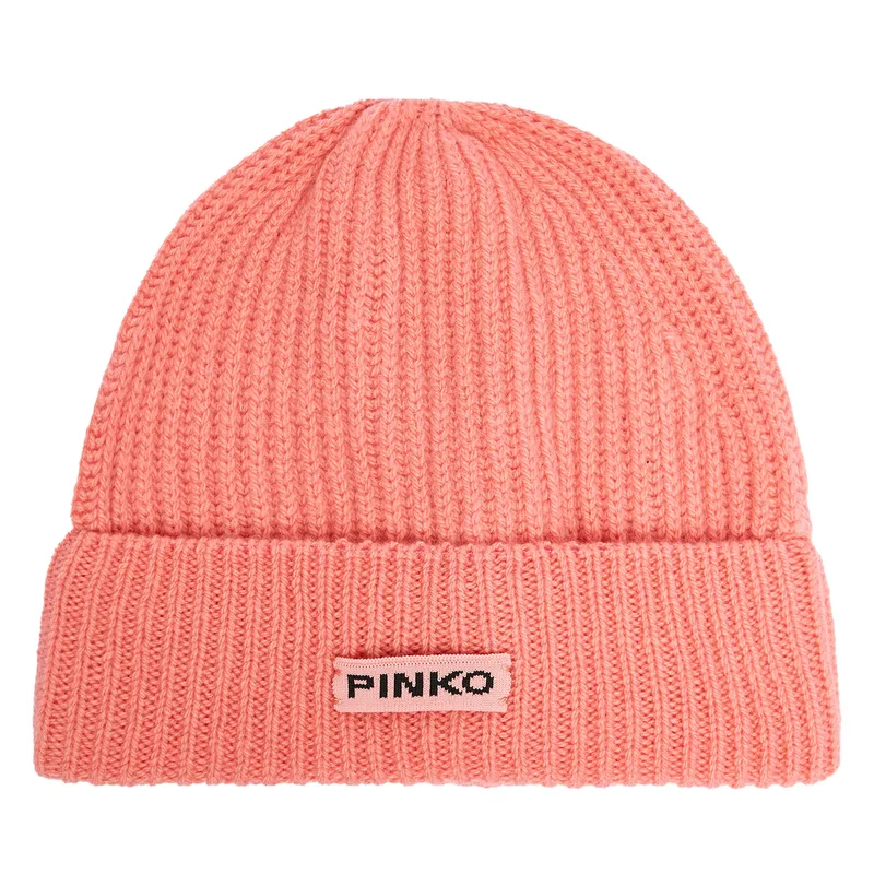 Σκούφος Pinko Lambkin Cuffia AI 24-25 BLK01 104489 A1CH Κοραλλί