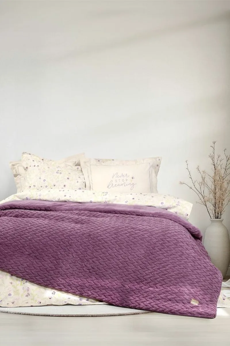 Κουβερτα/Παπλωμα King Size Muffle Mauve Nima 260x240x0cm Μονόχρωμο