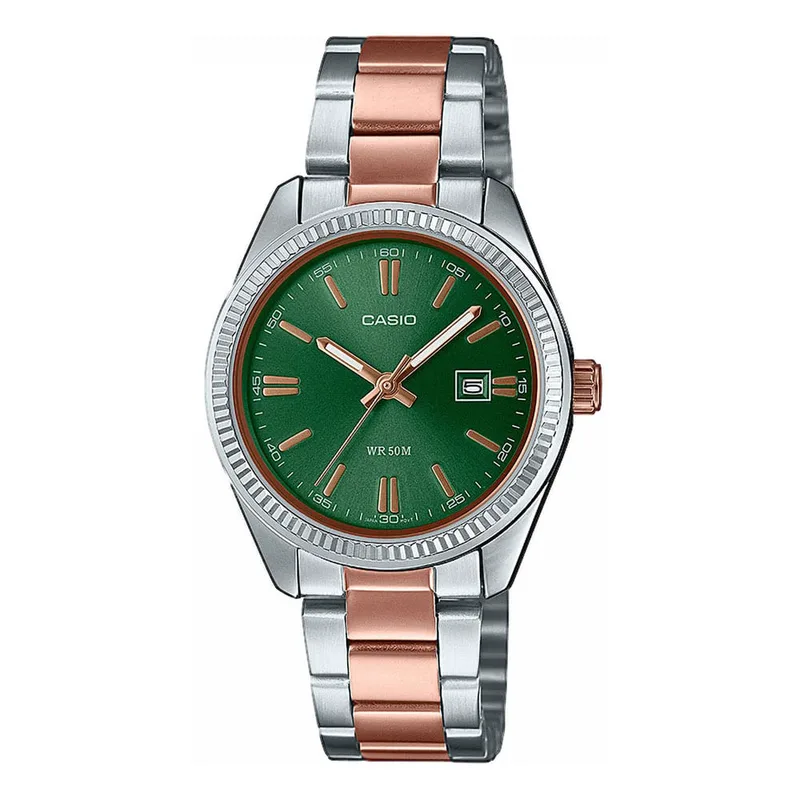 CASIO Two Tone Stainless Steel Bracelet LTP-1302PRG-3AVEF