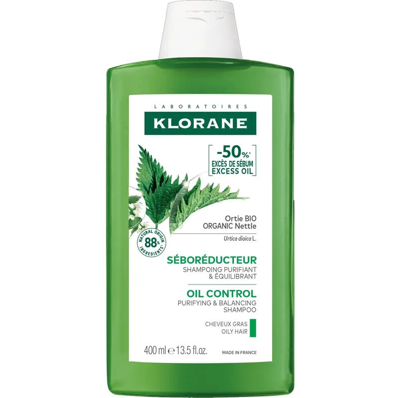 Klorane Nettle Shampoo Oily Hair Σαμπουάν με Τσουκνίδα για Λιπαρά Μαλλιά 400ml