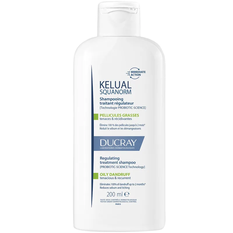 Ducray Kelual Squanorm Regulating Treatment Shampoo Oily Dandruff Σαμπουάν Θεραπείας Κατάλληλο για τη Λιπαρή Πιτυρίδα 200ml