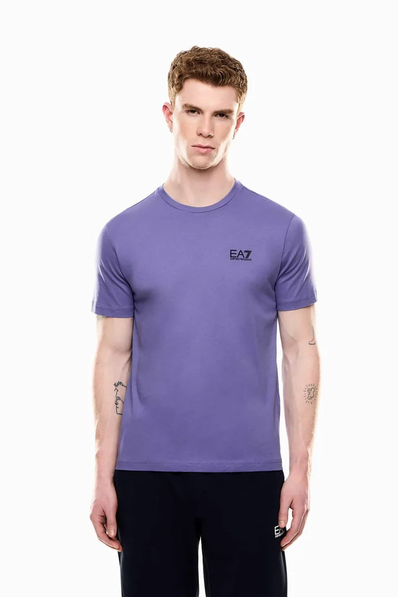 EA7 ανδρικό T-Shirt με λογότυπο - 8NPT25PJVPZ μωβ